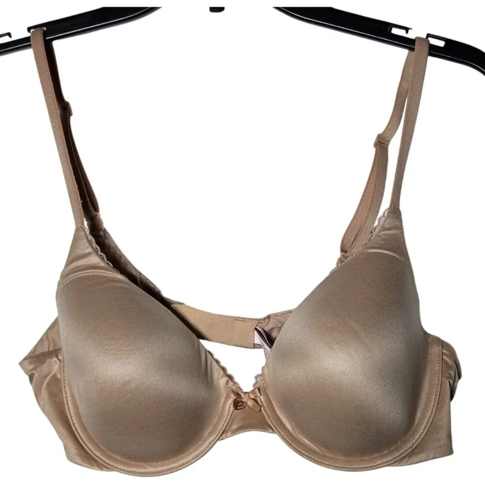 Victorias Secret Body Lined Perfect Coverage Bra Size 36B Nude Tan #2